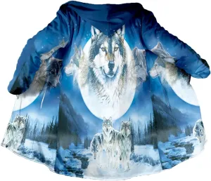 Thick Warm Hooded Cloak For Men Fenrir Wolf Valknut Tattoo Overcoat Coat Windproof Fleece Jacket