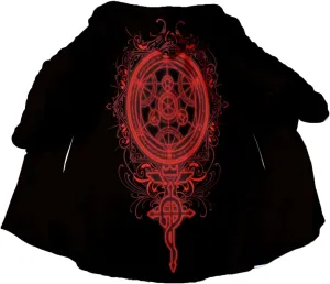 Thick Warm Hooded Cloak Men Tattoo Symbol Viking Armor Overcoat Coat Windproof Fleece Jacket