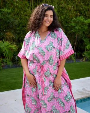 Tiger Queen - Let's Cruise Caftan - Pink Limo