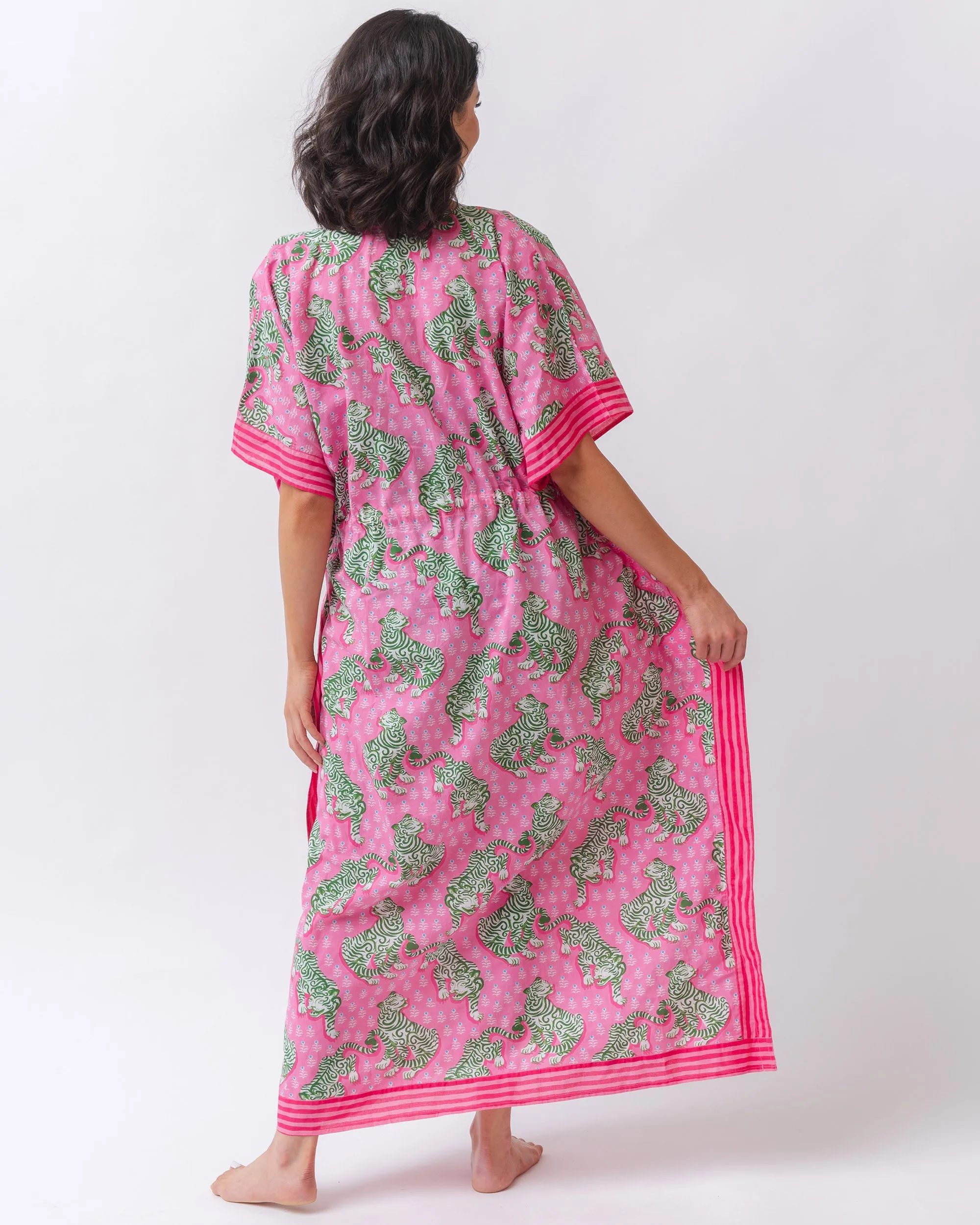 Tiger Queen - Let's Cruise Caftan - Pink Limo
