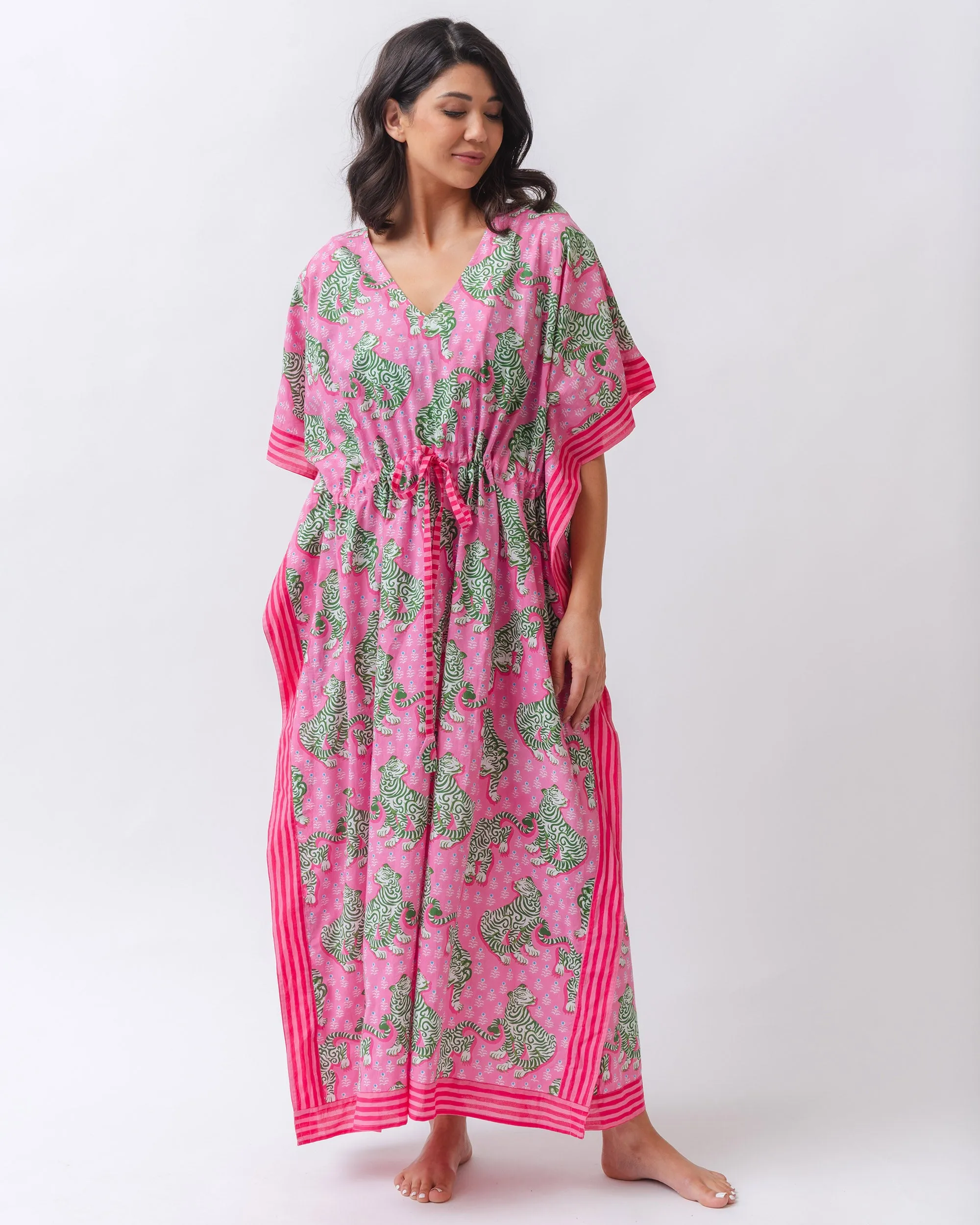 Tiger Queen - Let's Cruise Caftan - Pink Limo