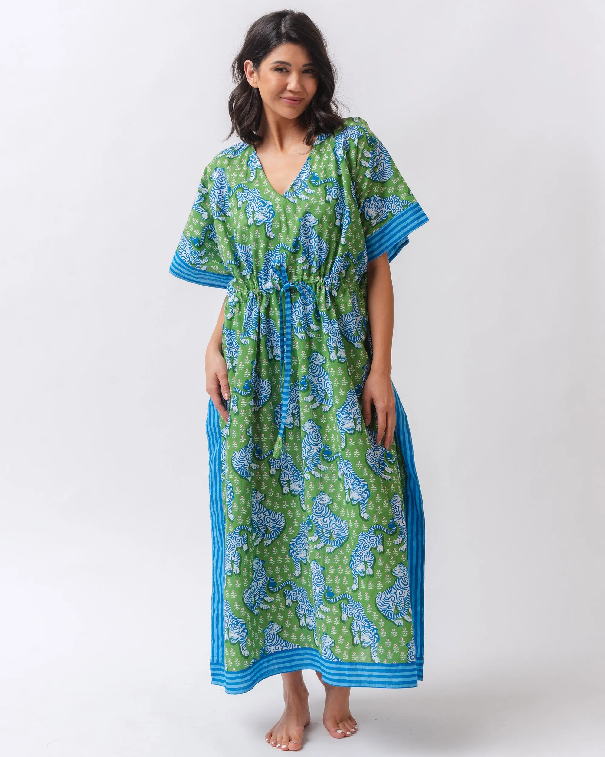 Tiger Queen - Let's Cruise Caftan - Sea Grass