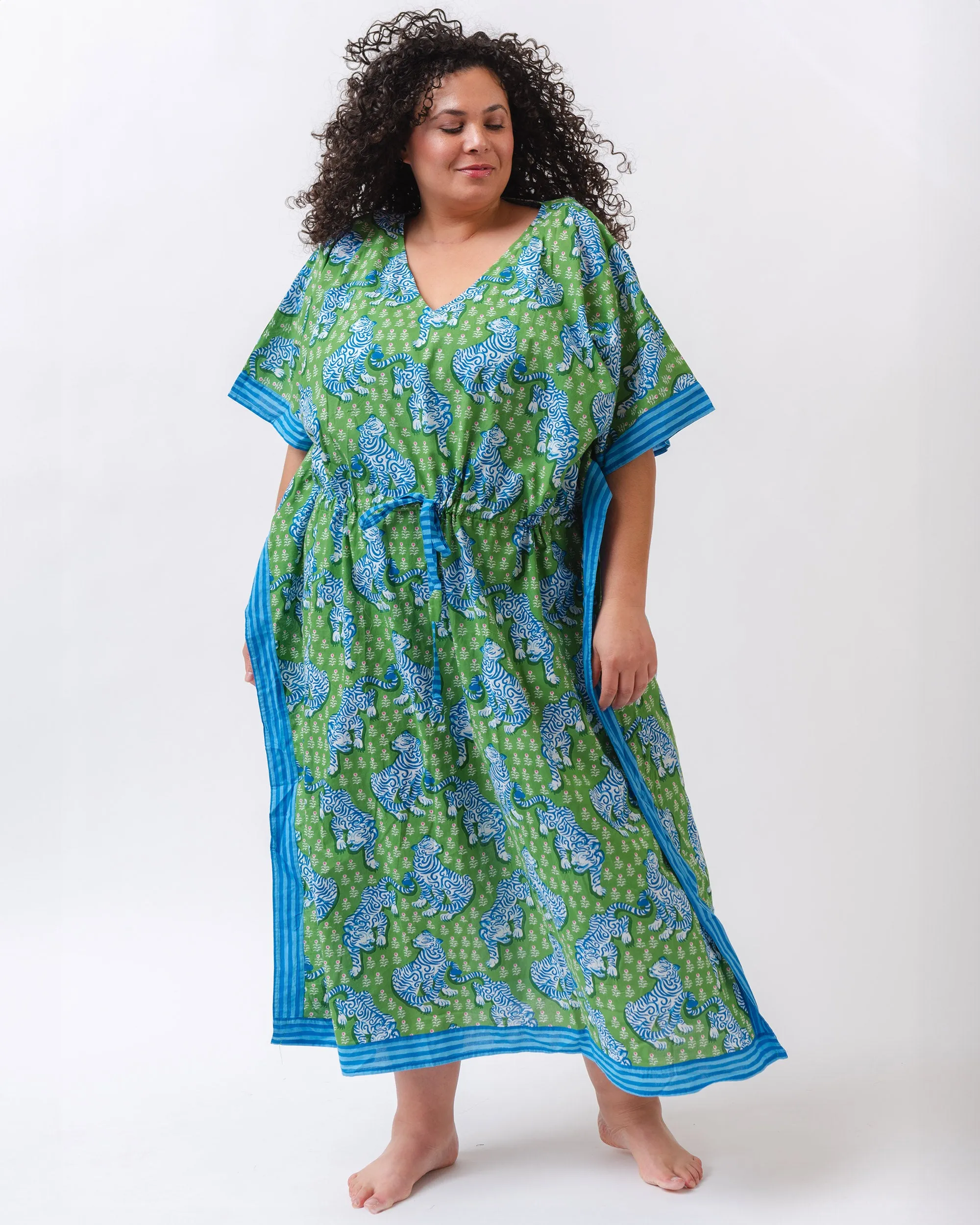 Tiger Queen - Let's Cruise Caftan - Sea Grass