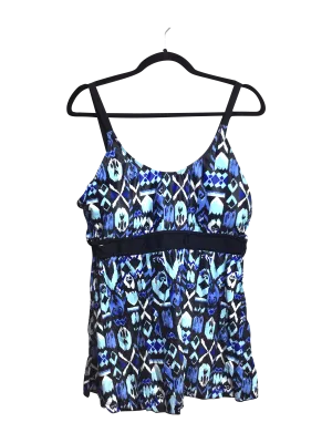 UNBRANDED Women Tankinis Regular fit in Blue - 2XL