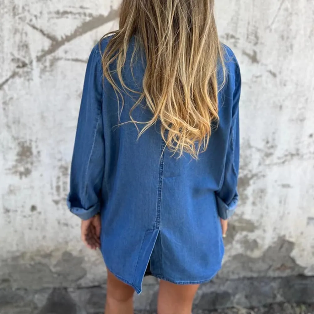 utcoco Denim Jackets for Women Casual Button V Neck Oversized Jean Jacket Western 2024 Fall Shacket