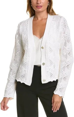 Vince Women's Lace Stitch Cardigan