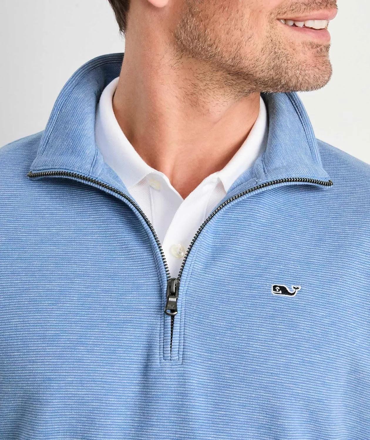 vineyard vines Men's Saltwater Quarter-Zip Pullover Sweater