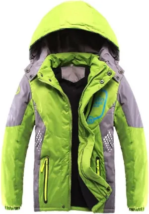 Vinmin Latest Boys Thicken Fleece Hooded Jacket Warm Quilted Coat Outdoor Cool Cute Fashion for Winter Autumn Spring