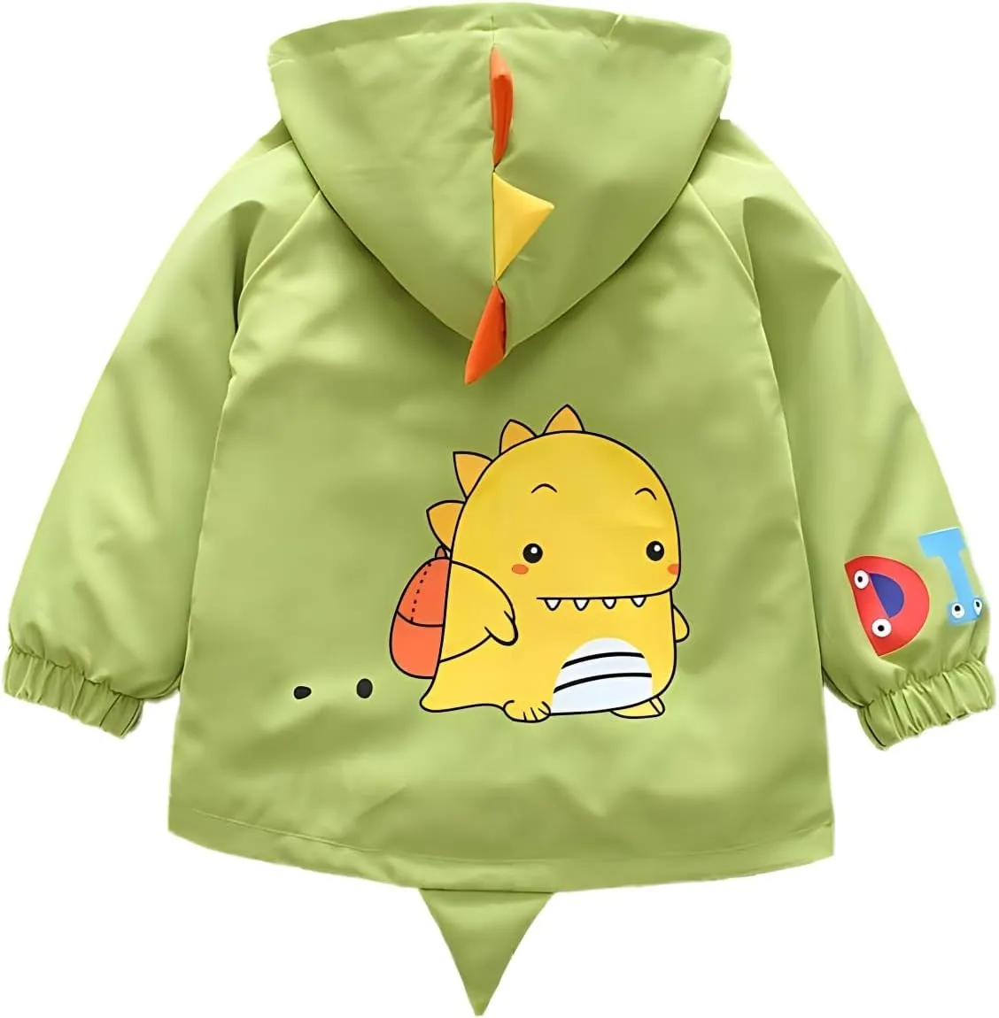 Vinmin Toddler Hooded Jacket Cartoon Zip Coat Little Girls Boys Jacket With Cartoon Monster Dinosaur Pattern Thin Fashion