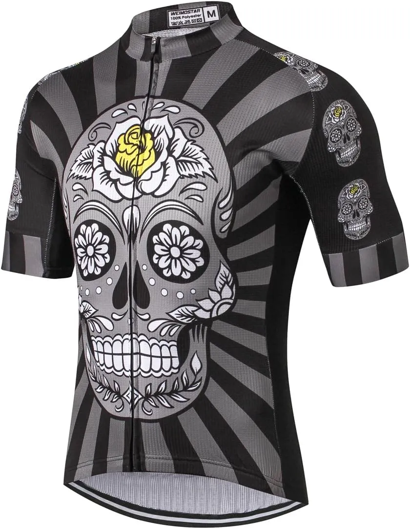 Weimostar Men's Cycling Jersey Men Mountain Bike Jerseys Short Sleeve Tops S-5XL