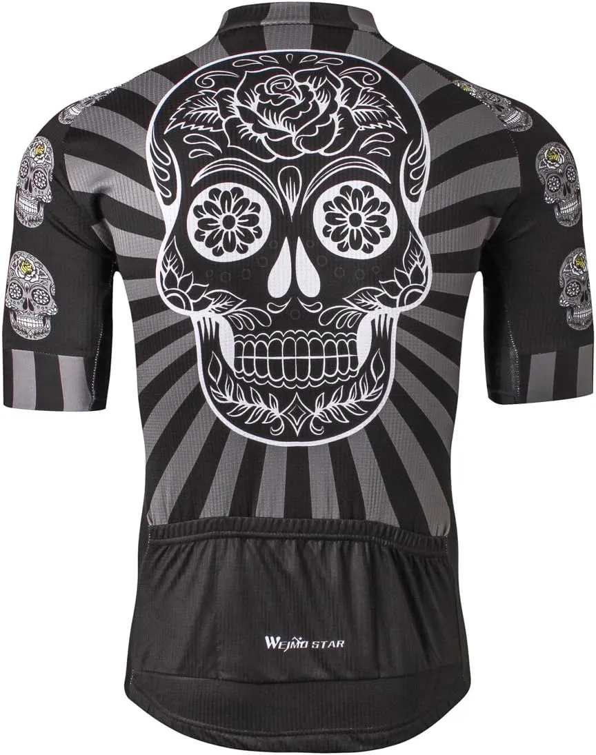 Weimostar Men's Cycling Jersey Men Mountain Bike Jerseys Short Sleeve Tops S-5XL