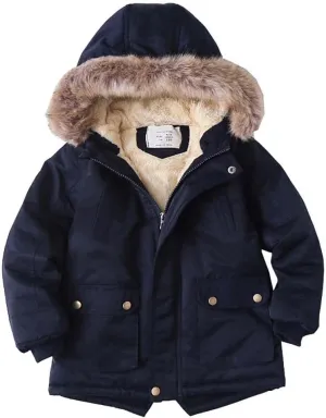 WEONEDREAM Boys Girls Winter Outwear Coats, Kids Warm Outfits,Windproof Jacket for Toddler 1-8Y