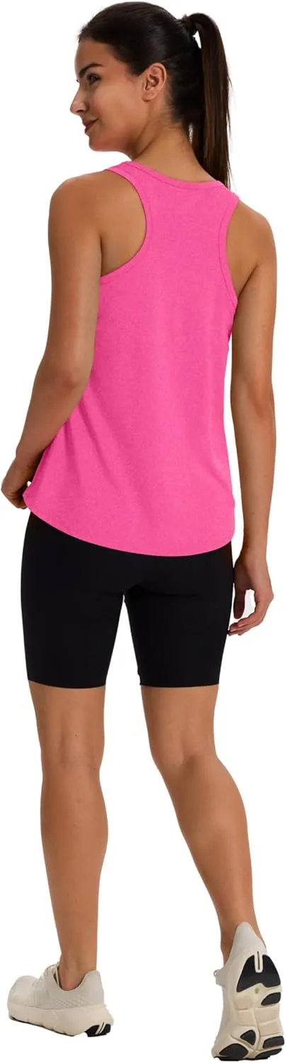 WIHOLL Women's Workout Tank Tops Sleeveless Athletic Racerback for Gym Yoga Running - Summer Fitness Tops Scoop Neck (S-XXL)