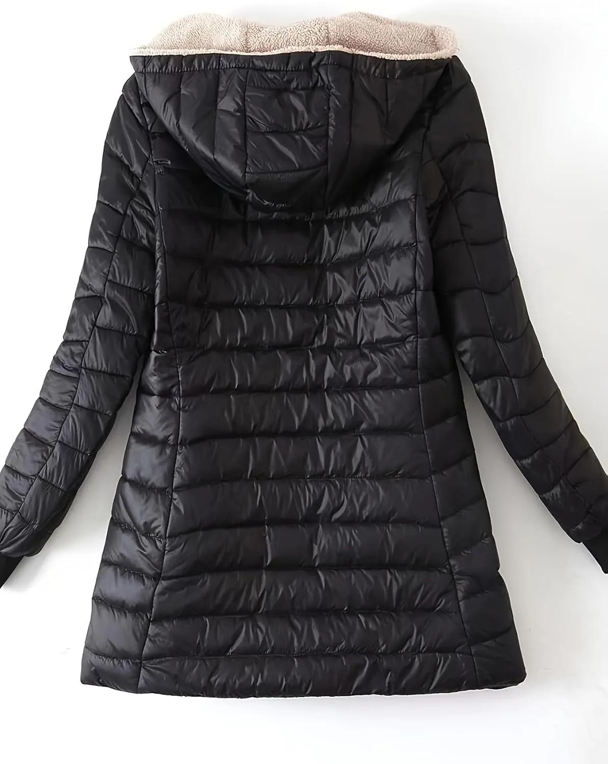Women Hoodie Jackets, Zip-up Puffy Hoodie Coat, Warm Winter Sherpa Fleece Lined Hooded Jacket