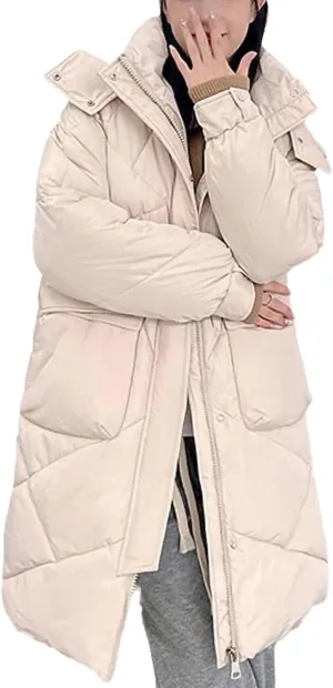 Women Overcoat Thick Down Cotton Padded Long Coat Female Winter Jacket Plus Size Casual Loose Hooded Puffer Parkas