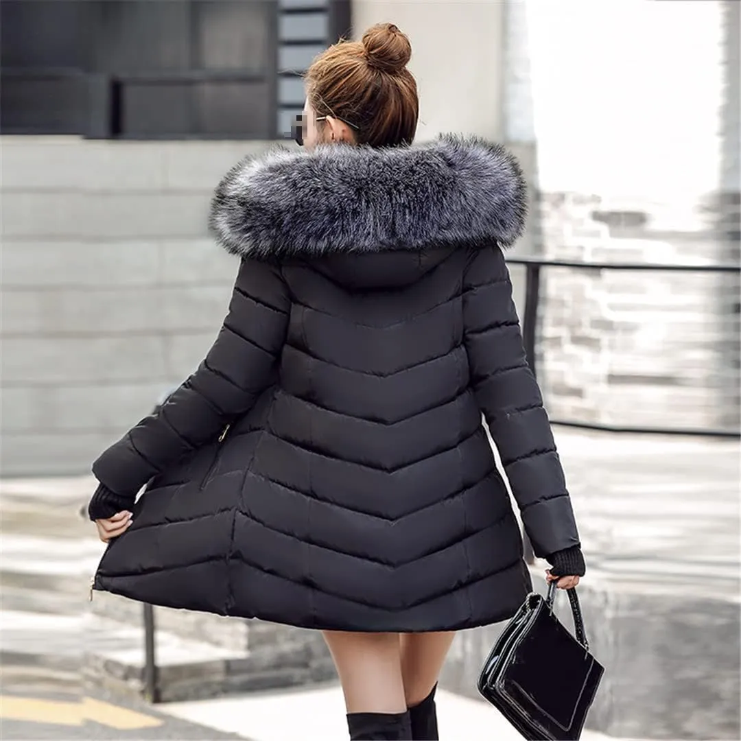 Women Winter Padded Cotton Jacket Ladies Warm Thicken Coat Long Parka Womens Fashion Slim Jackets