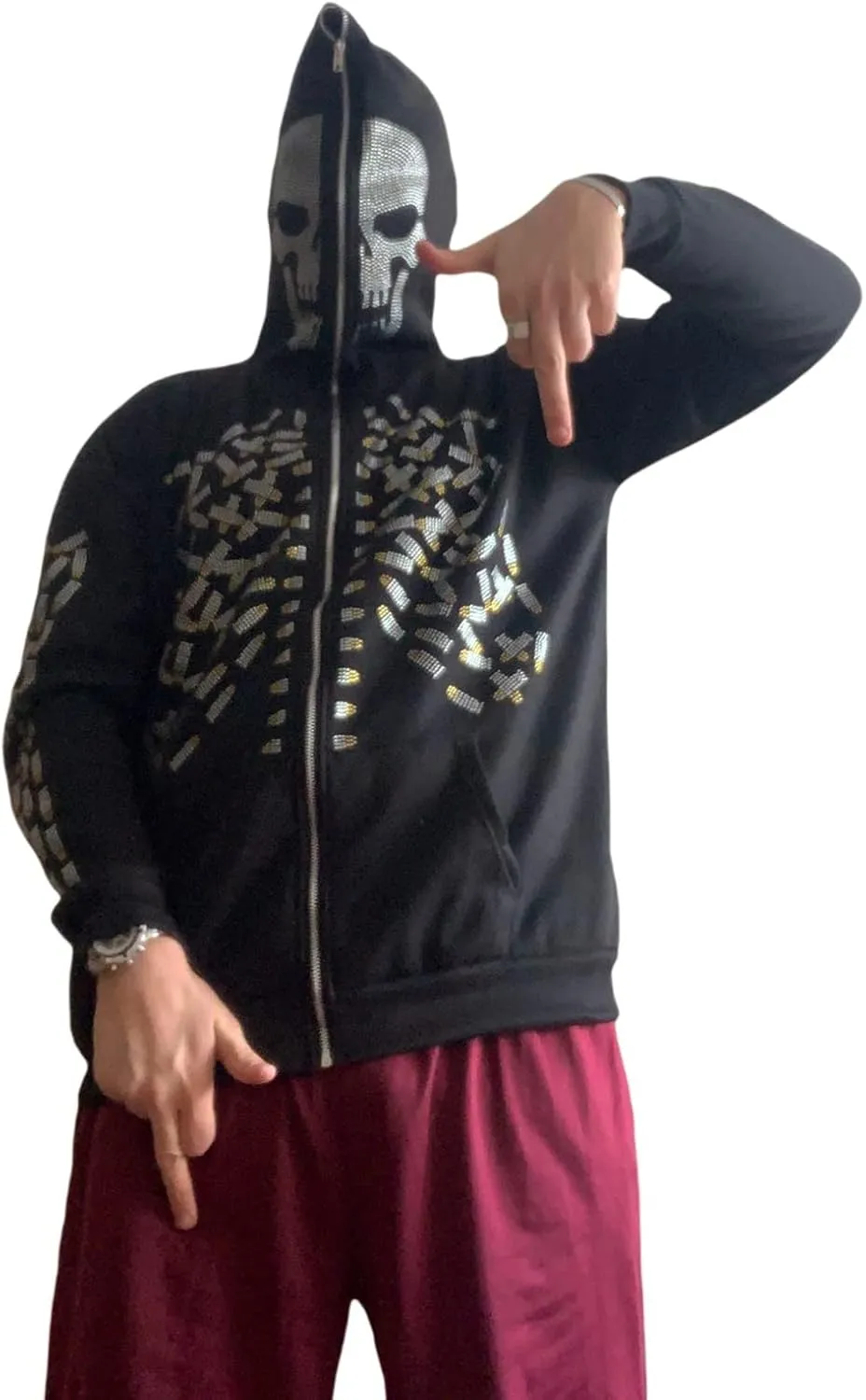Women Y2K Spider Web Hoodies Punk Jackets Streetwear Goth Harajuku Oversized Vintage Graphic Full Zip Up Hoodie