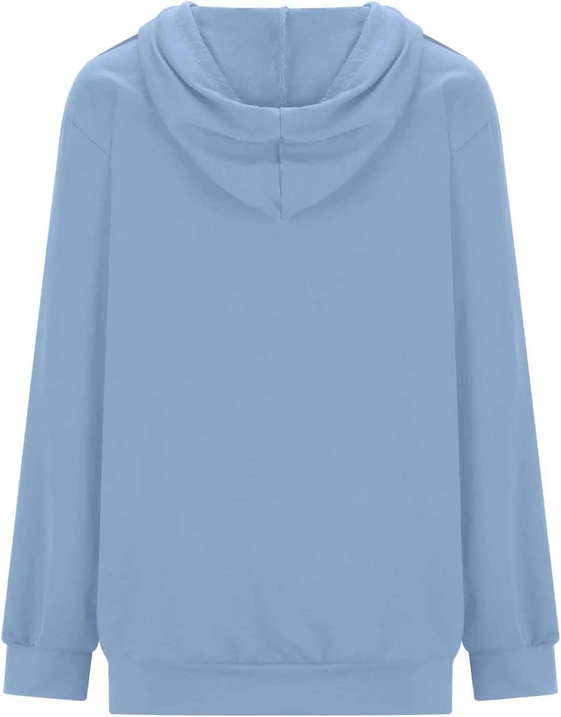 Women Zip Up Hoodies Long Sleeve Hooded Pullover Drawstraing Loose Trendy Sweatshirts with Pocket
