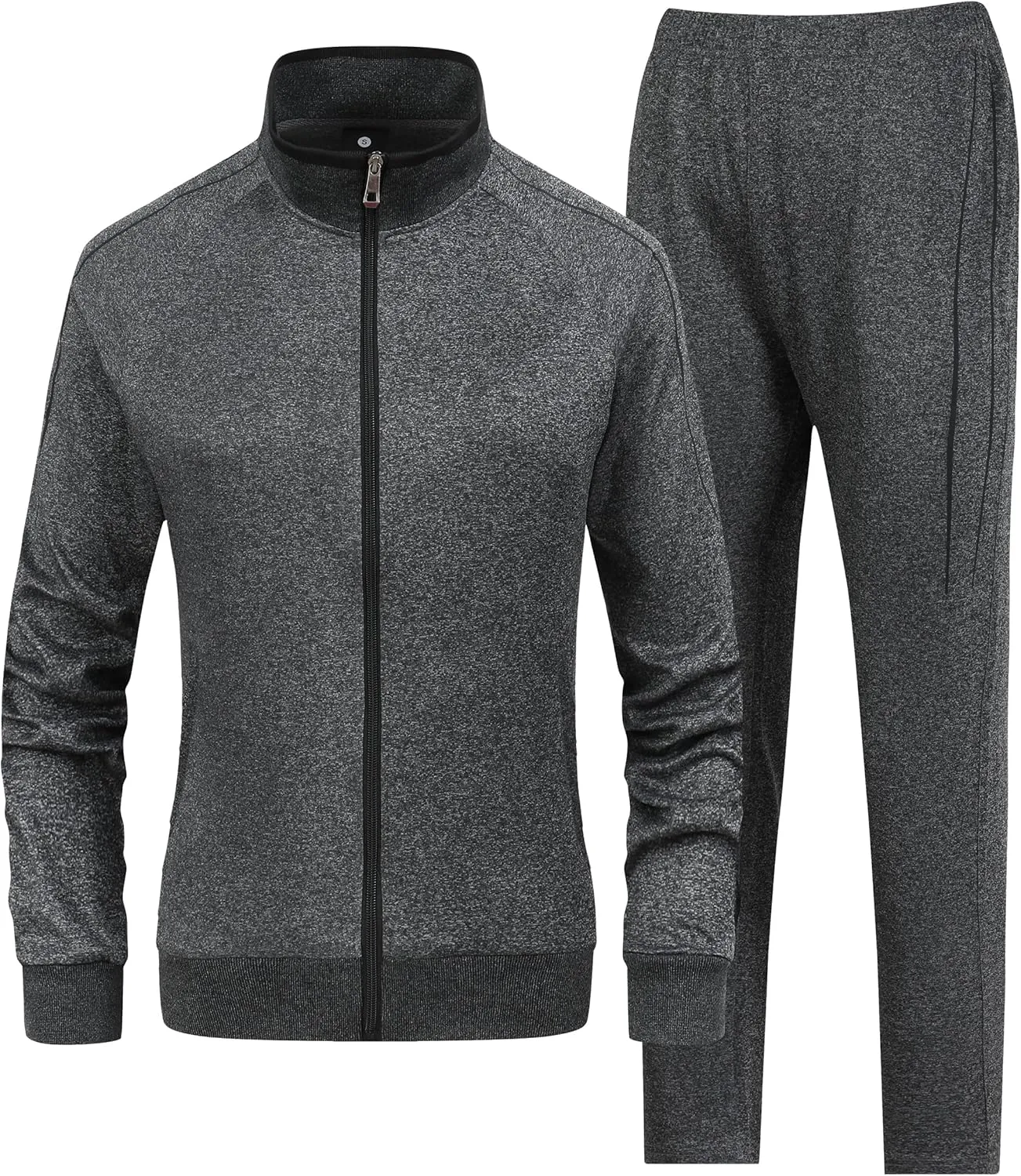 Women's 2 Pieces Athletic Tracksuit Full-Zip Workout Sweatsuit with Active Jackets and Pants
