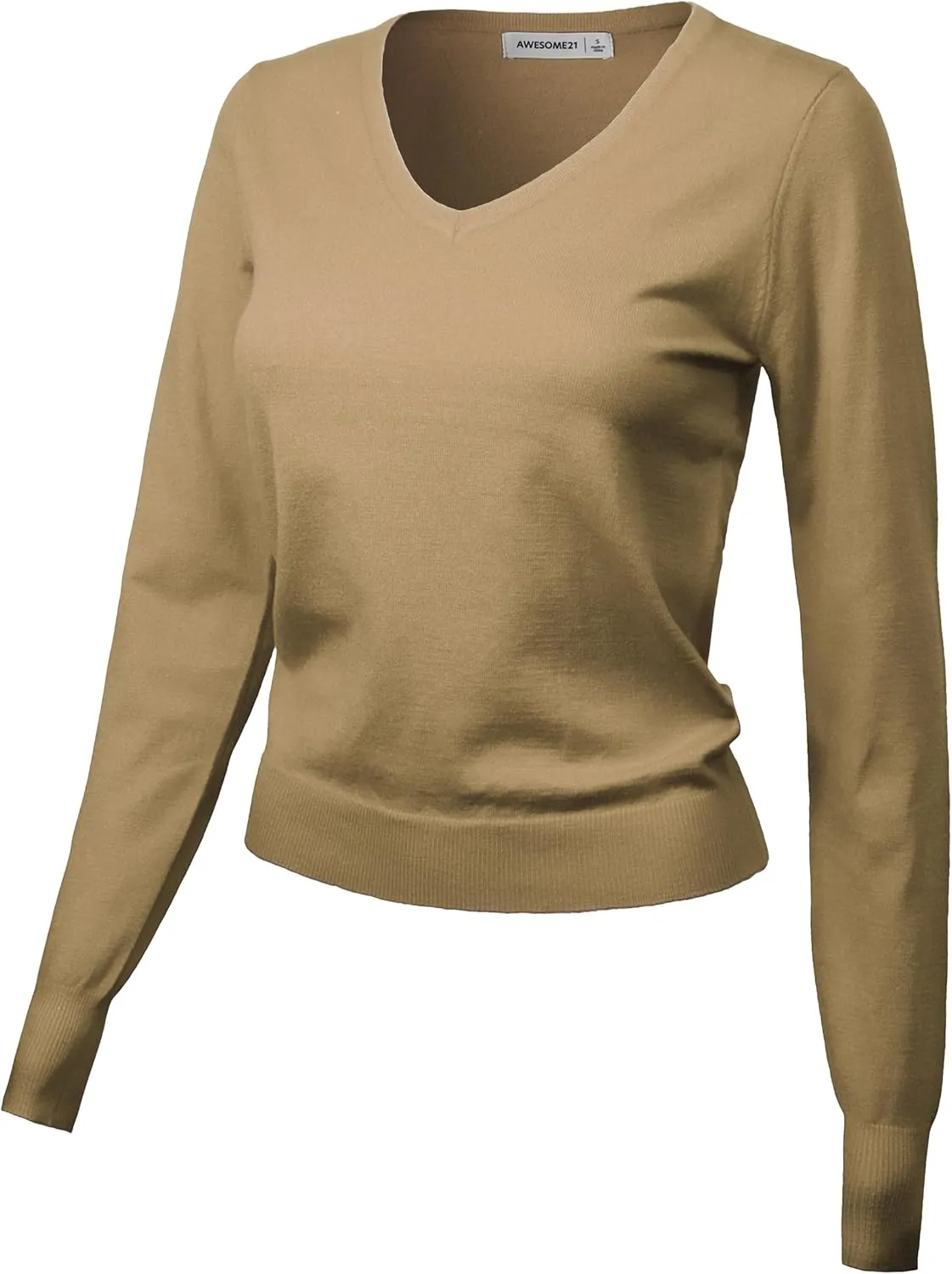 Women's Awesome 21 Women's Knit V-Neck Cardigan Basic Sweater