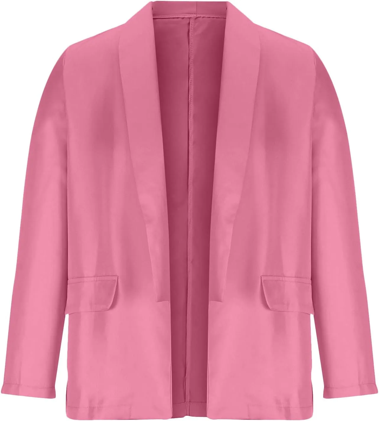 Womens Blazers 2024 Fall Bussiness,Casual Long Sleeve Button Open Front Suit Jackets, Work Clothes with Pockets