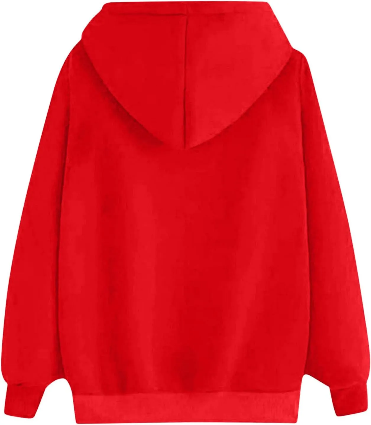 Women's Hooded Sweatshirts Long Sleeve Love Heart Graphic Print Pullover Cute Fleece Hoodies with Pocket
