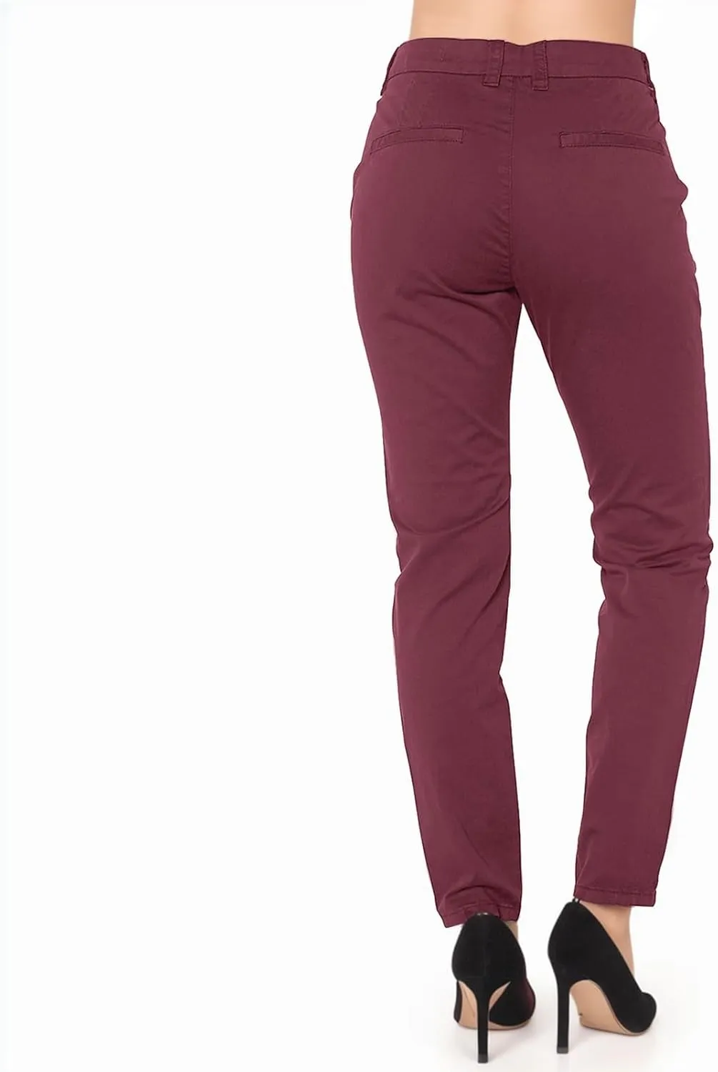 Women's Linen Summer Floral Pant Trousers Elastic Waist Wide Leg Slim-Fit Palazzo Pants Work Business