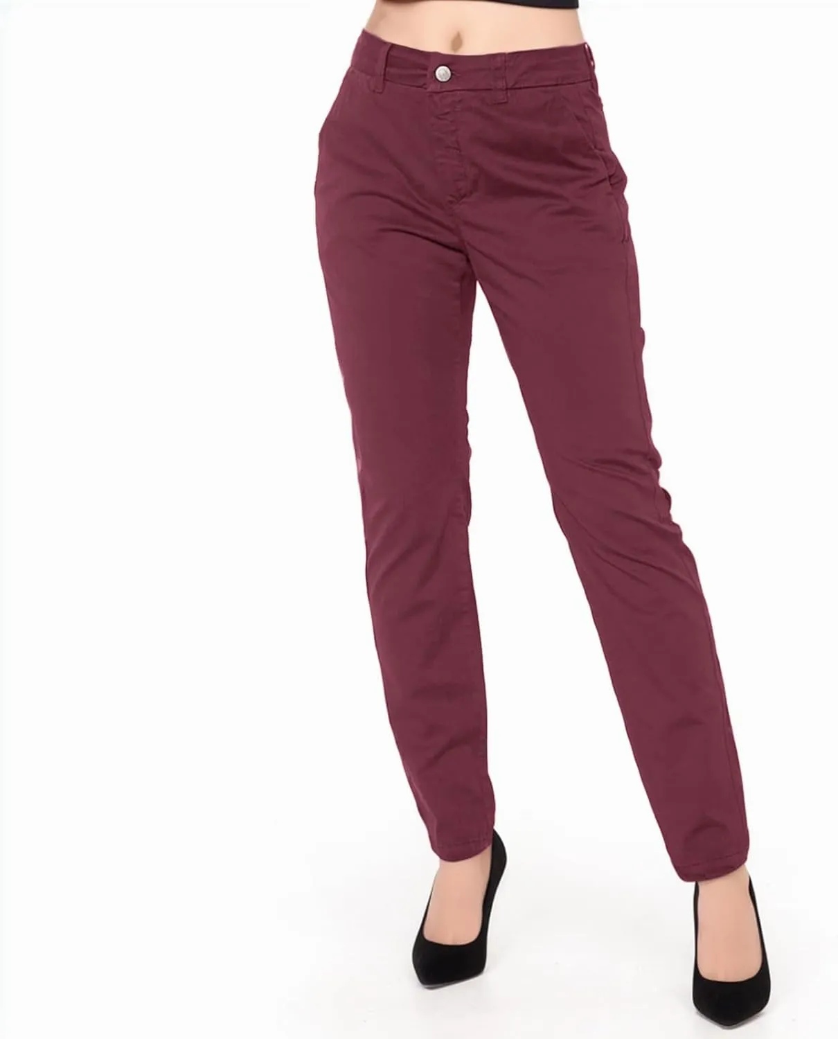 Women's Linen Summer Floral Pant Trousers Elastic Waist Wide Leg Slim-Fit Palazzo Pants Work Business