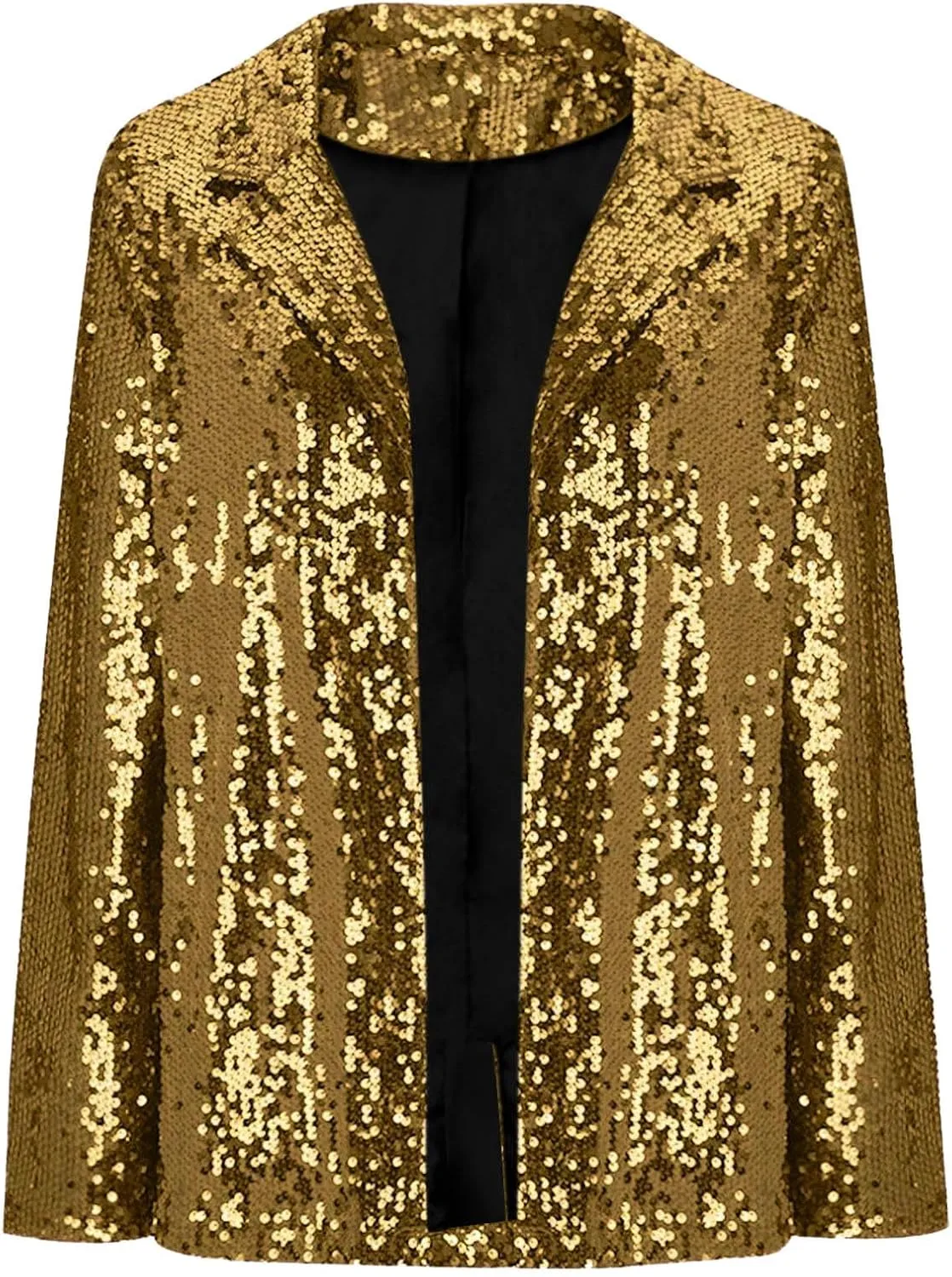 Women's Sequin Blazer Sparkly Party ChristmasLong Sleeve Lapel Open Front Glitter Sequin Jacket