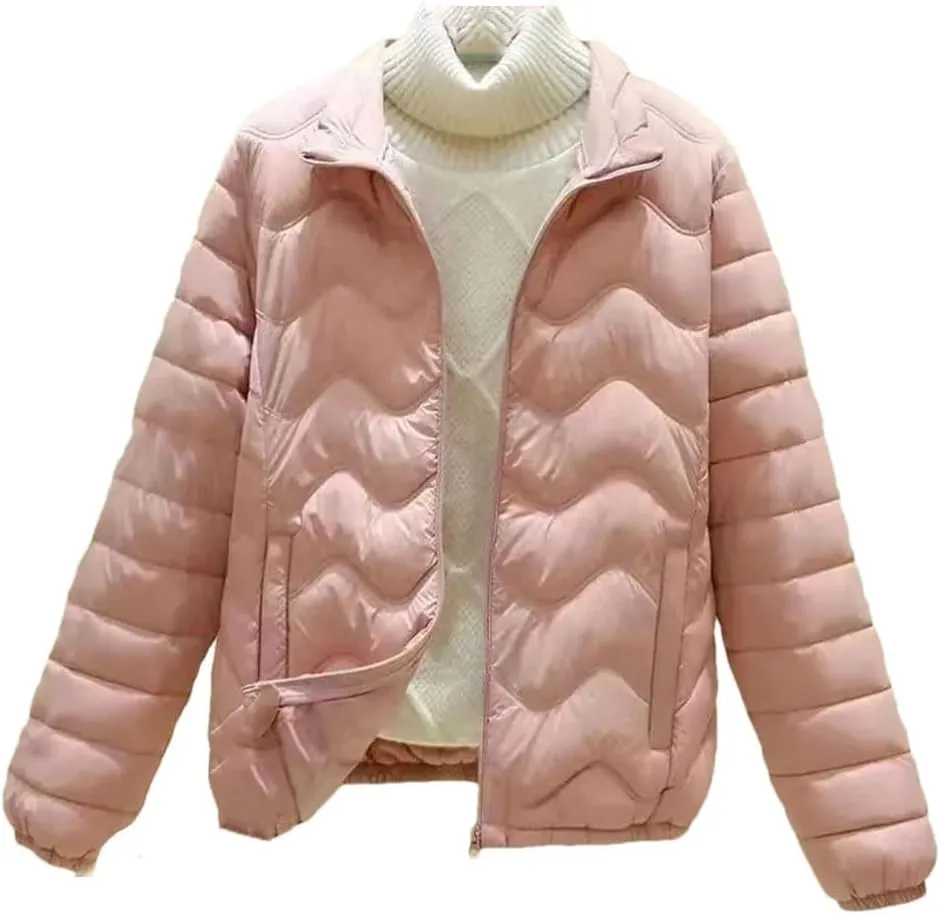 Women's Thick Down In And Winter -Padded Cotton-Padded Jacket Solid Color Zipper Slim Cotton-Padded Jacke