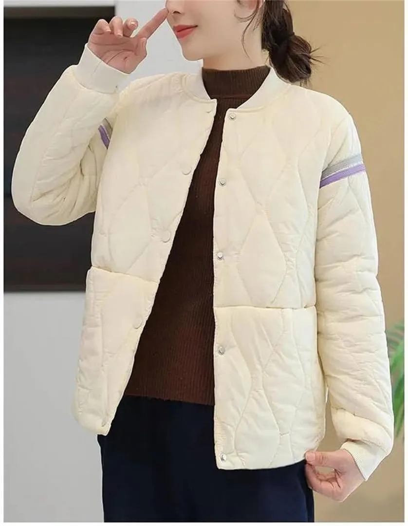 Women's Thin Cotton-Padded Coat Cotton-Padded Jacket Short Winter Fragrance Cotton-Padded Jacket Casual Coat