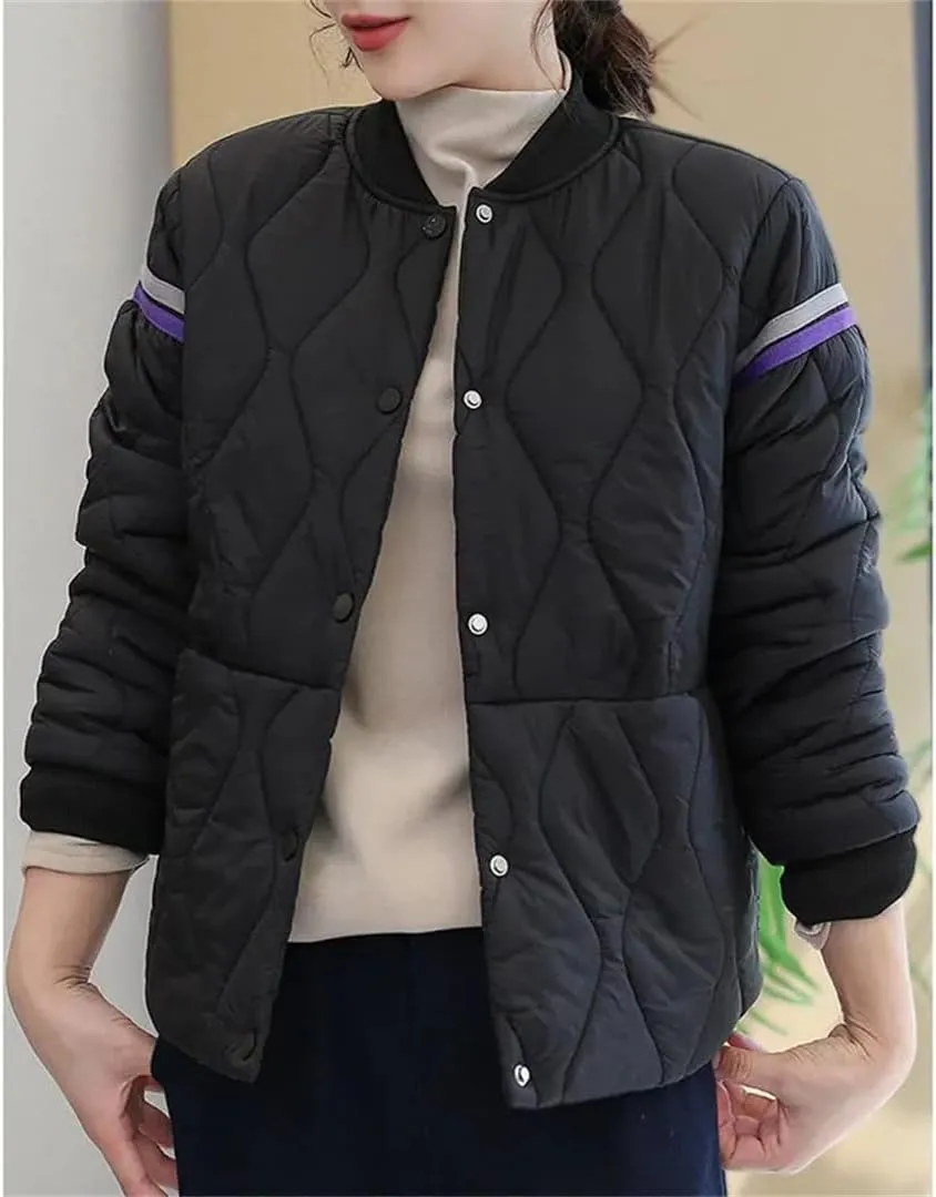 Women's Thin Cotton-Padded Coat Cotton-Padded Jacket Short Winter Fragrance Cotton-Padded Jacket Casual Coat