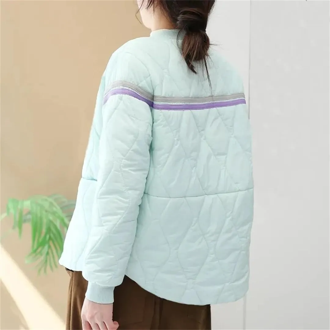 Women's Thin Cotton-Padded Coat Cotton-Padded Jacket Short Winter Fragrance Cotton-Padded Jacket Casual Coat