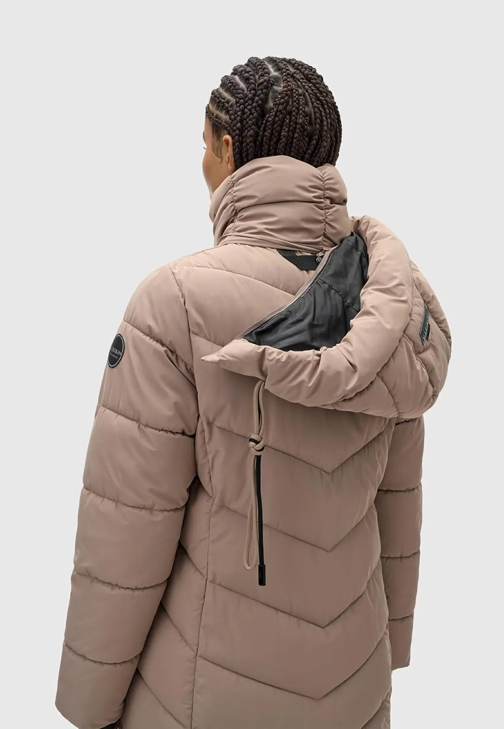 Women's Winter Jacket with Hood | Windproof & Weather-Resistant Jacket | Quilted, Puffy Coat | Sahnekatzii XIV XS-5XL
