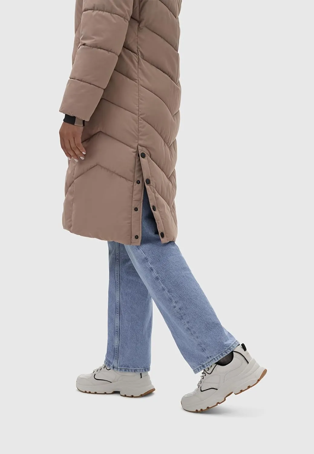 Women's Winter Jacket with Hood | Windproof & Weather-Resistant Jacket | Quilted, Puffy Coat | Sahnekatzii XIV XS-5XL