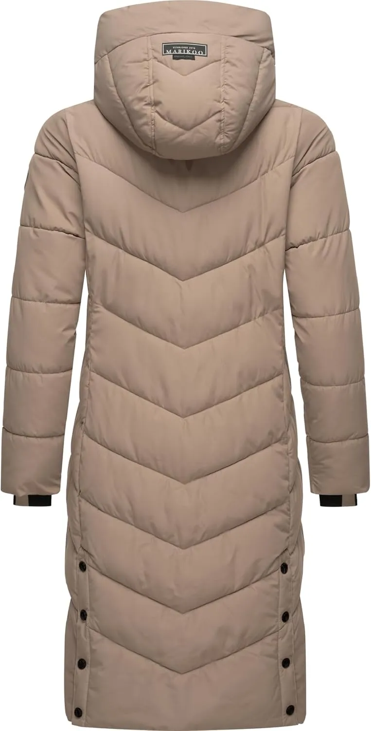 Women's Winter Jacket with Hood | Windproof & Weather-Resistant Jacket | Quilted, Puffy Coat | Sahnekatzii XIV XS-5XL