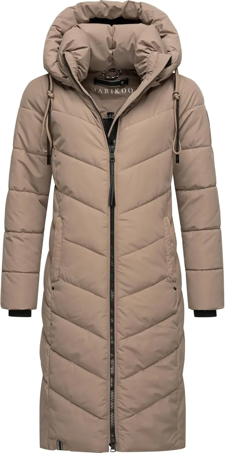 Women's Winter Jacket with Hood | Windproof & Weather-Resistant Jacket | Quilted, Puffy Coat | Sahnekatzii XIV XS-5XL
