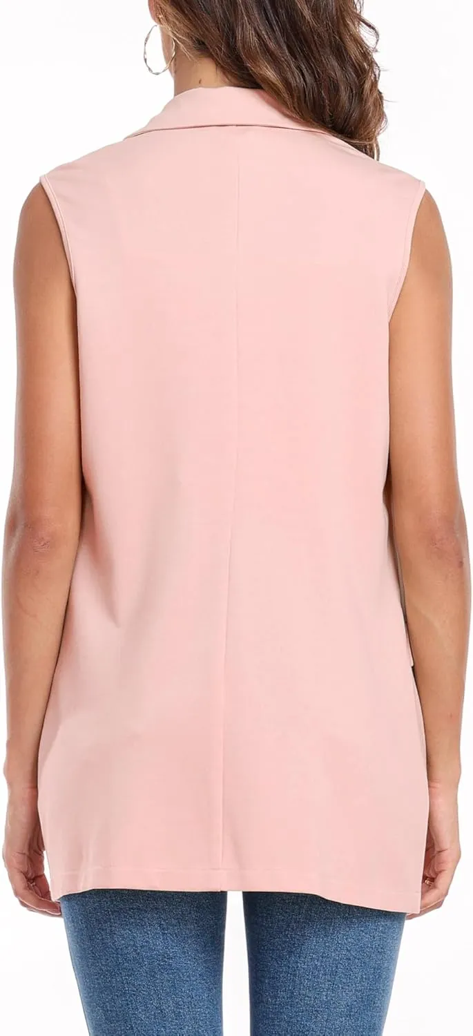 Xeoxarel Women's Sleeveless Blazer Vest with Pockets (S - XXL)
