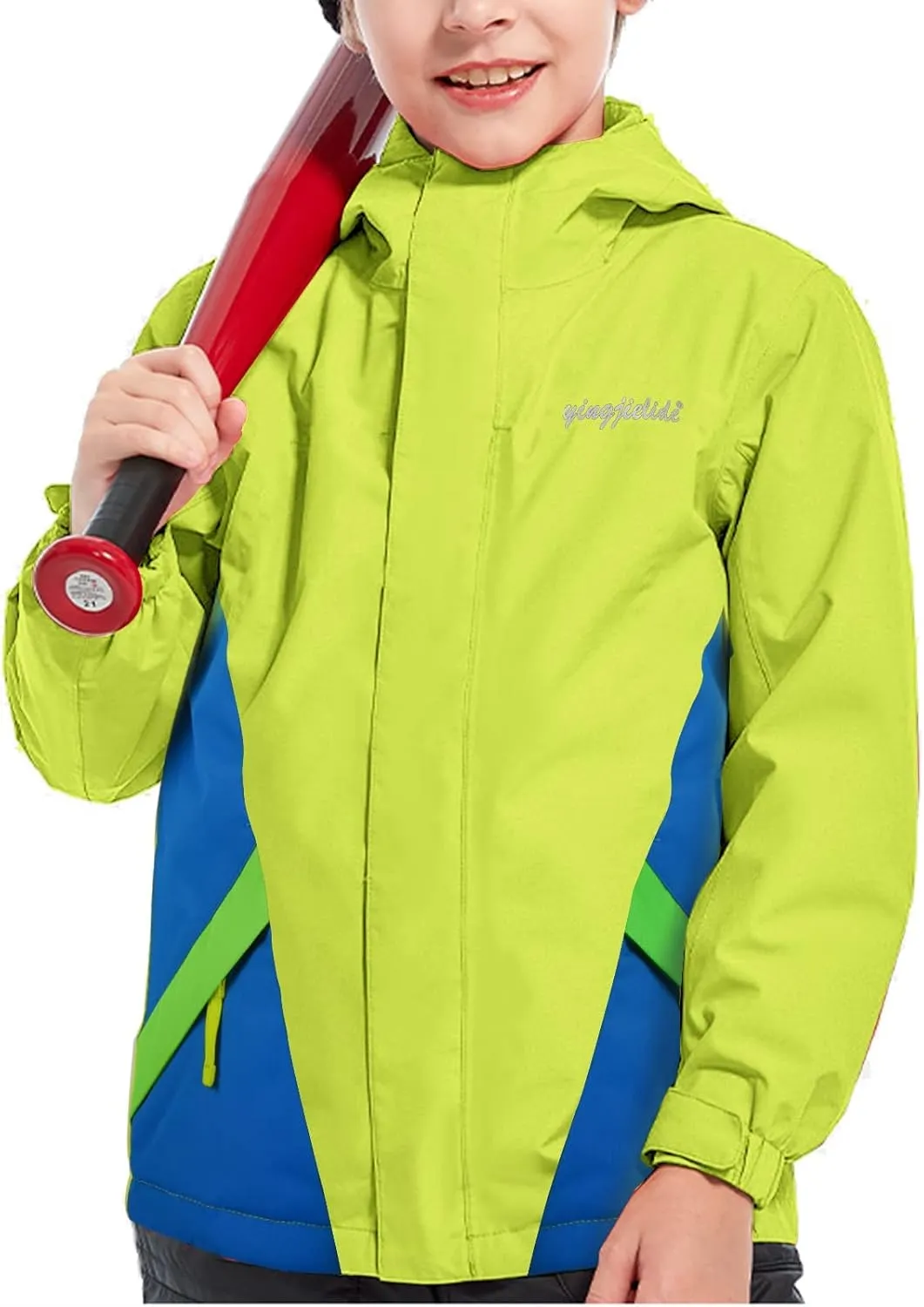 YINGJIELIDE Boy's Waterproof Ski Jacket,Kids Outdoor Snowboarding windproof Jacket,Fleece Lined Hooded,Warm Winter Snow Coat