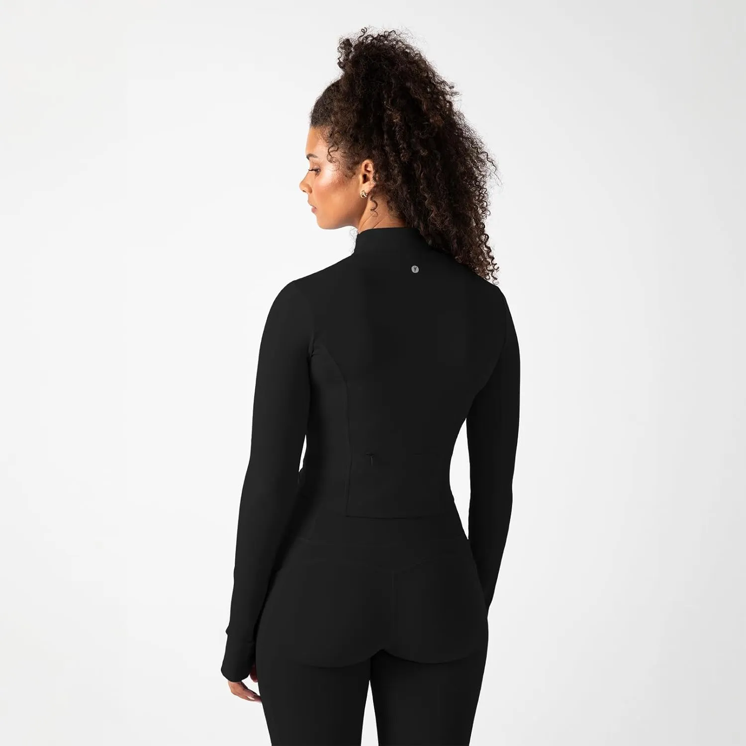 YITTY Active Women's UltraLuxe Cropped Full Zip Jacket, Athleisure, 4-Way-Stretch, Thumbholes