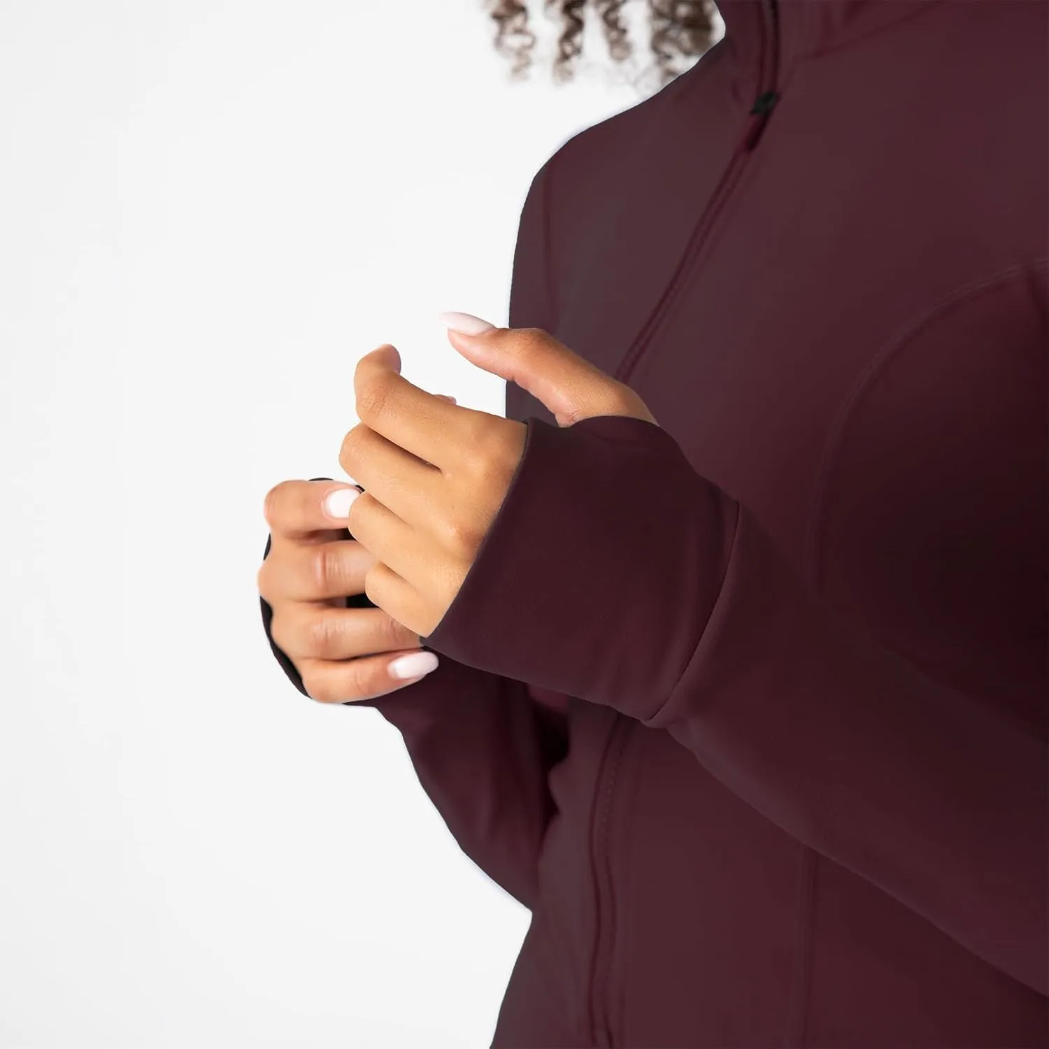 YITTY Active Women's UltraLuxe Cropped Full Zip Jacket, Athleisure, 4-Way-Stretch, Thumbholes