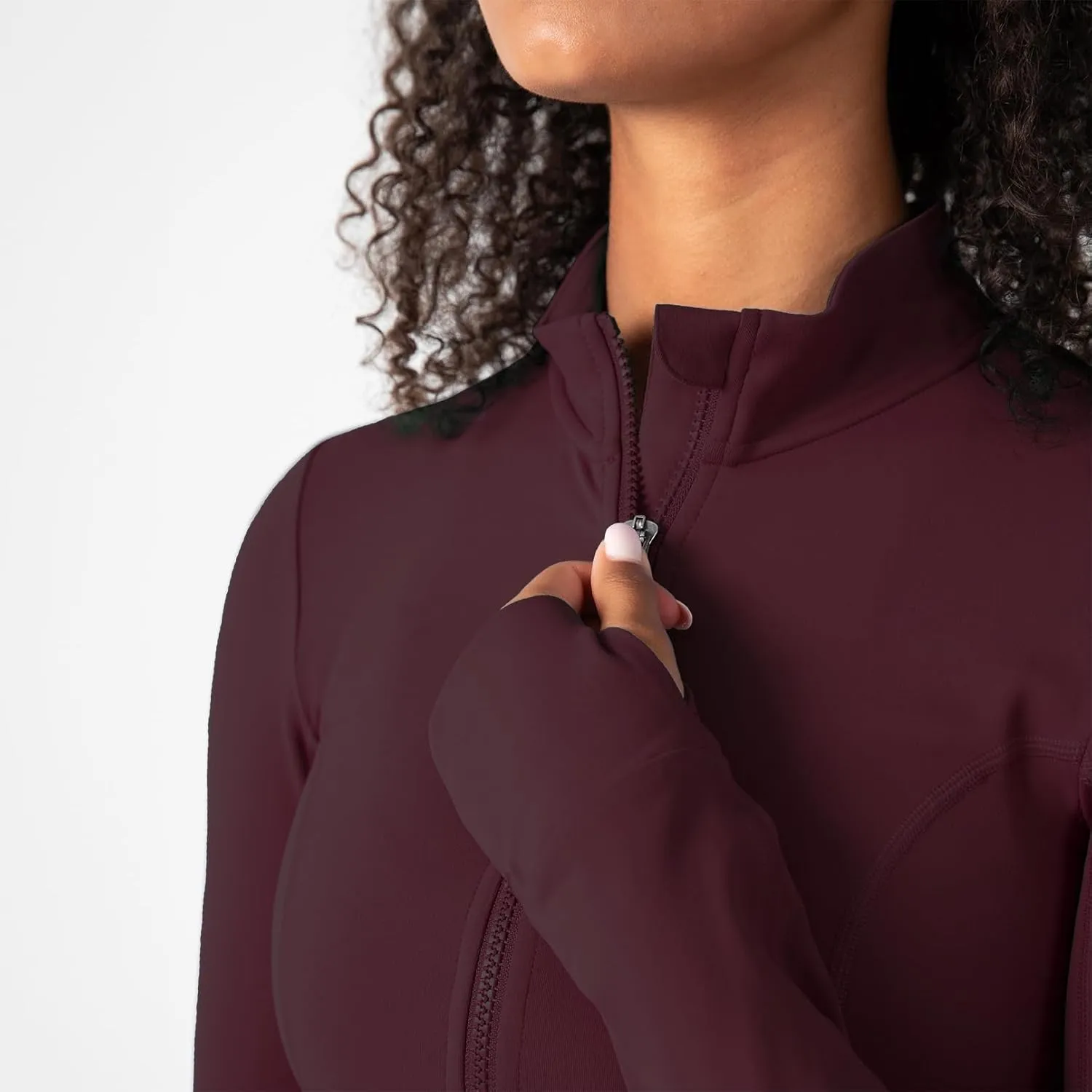 YITTY Active Women's UltraLuxe Cropped Full Zip Jacket, Athleisure, 4-Way-Stretch, Thumbholes