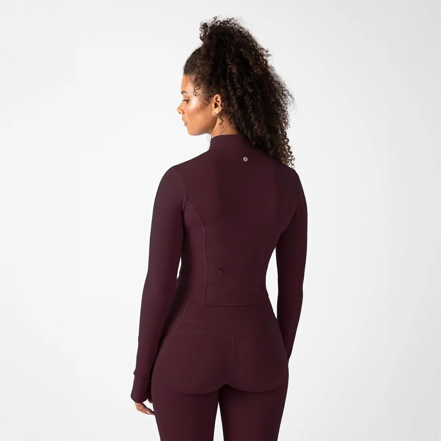YITTY Active Women's UltraLuxe Cropped Full Zip Jacket, Athleisure, 4-Way-Stretch, Thumbholes
