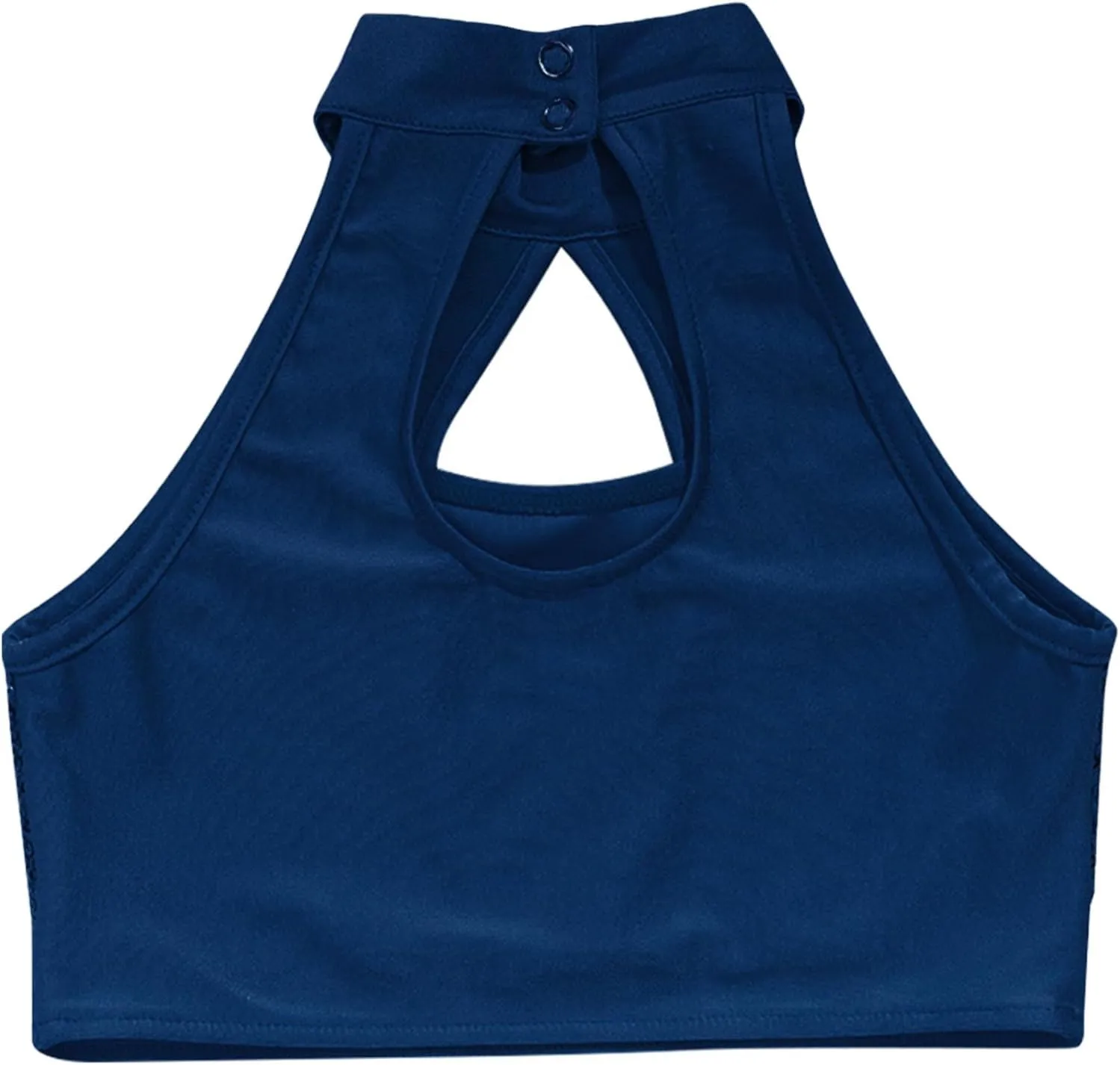 YiZYiF Girls Sequins Dance Crop Tops Cheer Jazz Performance Vest Shirt Sleeveless Camisole Tank Tops Costume