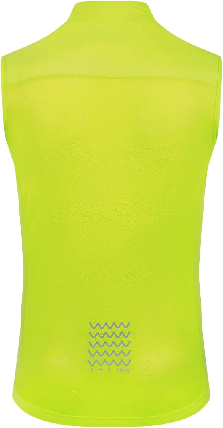 YKYWBIKE Cycling Vest for Men,Micro Softshell Windproof Bike Vest,Water Resistance Sleeveless Cycling Windbreaker